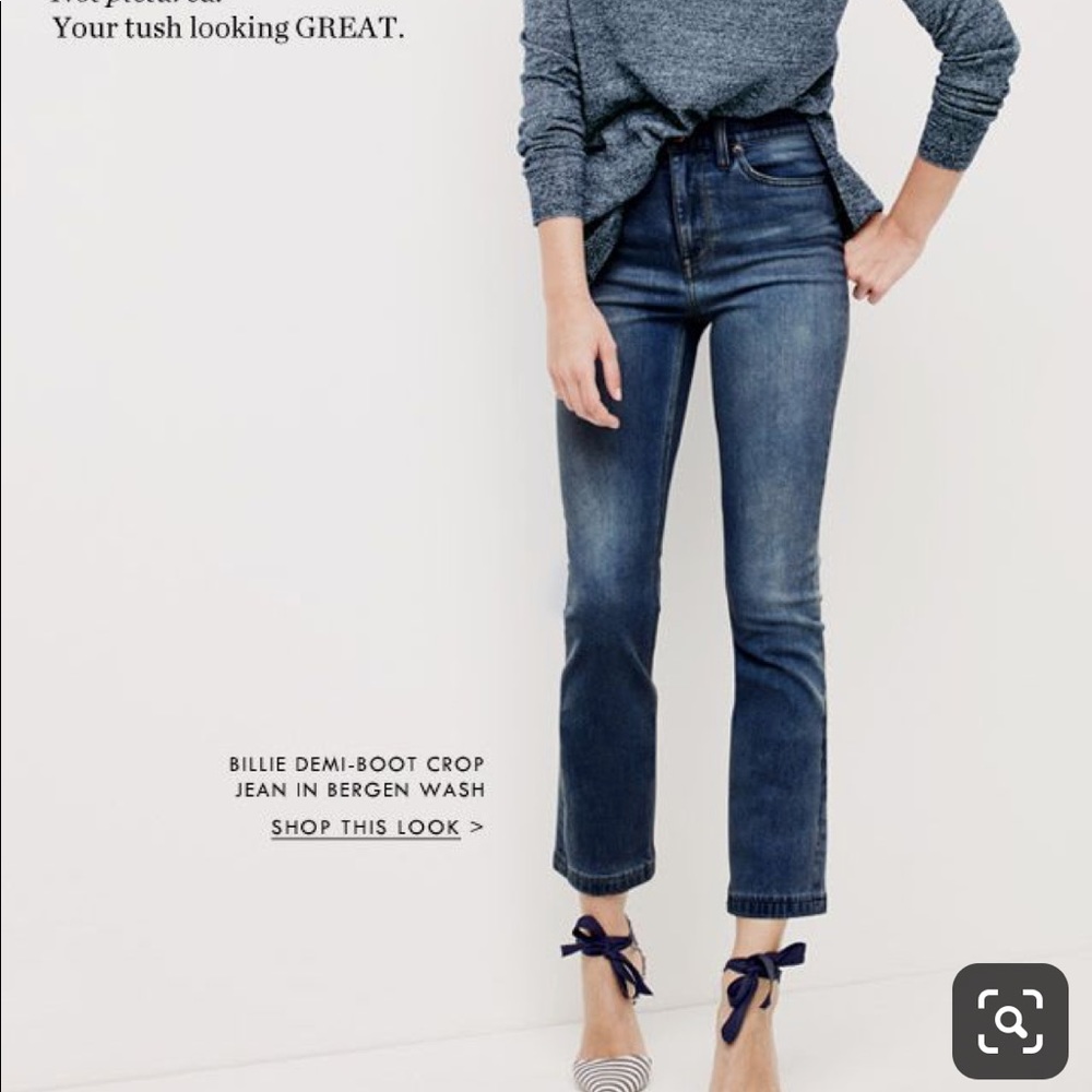 J. Crew high rise Raw Hem CropJeans